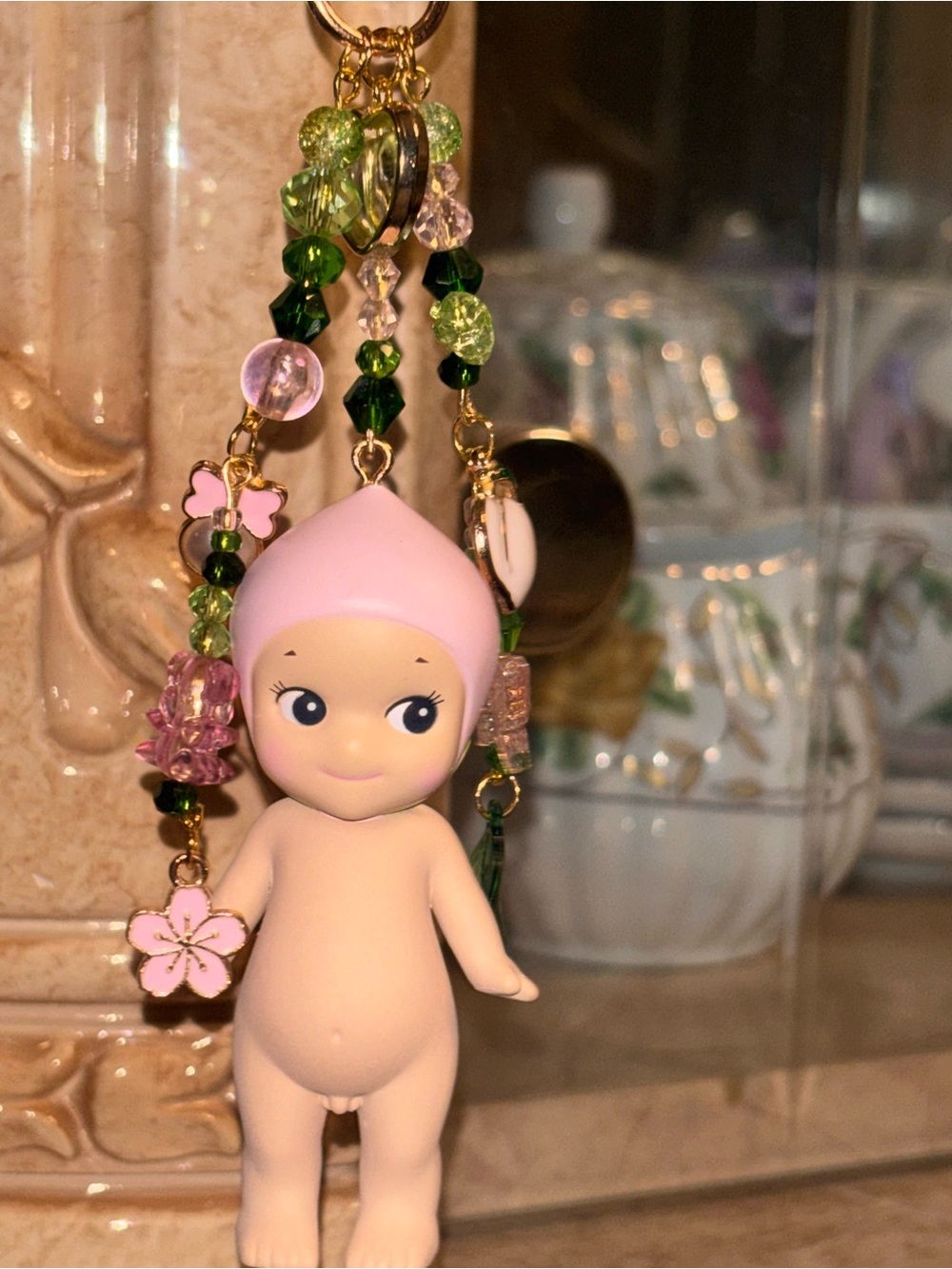 Peach Sonny Angel Keychain
